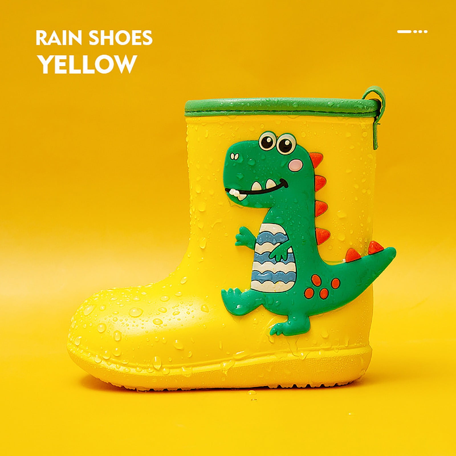Ketyyh-chn99 Rain Boots Kids Water Shoes for Kids Rain Boots Girls Water Boots Toddler Rainboots Boy Rain Boots Kids' Rain Boots Rubber Waterproof Non Slip Rain Boots Yellow,20