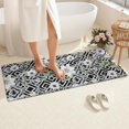 thumbnail image 4 of Pioneer Flower Floral Print Pattern Bathroom Rugs Mat, Non Slip Microfiber Bathroom Rug with Rubber Backing, Soft Mats for Bathroom Floor Tub Shower, 24"x60", 4 of 5