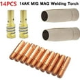 14Pc Mag Mig14Ak Welding Torch Consumables Torch Gas Nozzle Tip Holder