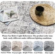 RUUGME 3x20 Washable Runner Rug - Extra Long Vintage Hallway Rugs with Non Slip Backing Soft Stain Resistant Carpet for Kitchen Bedroom Distressed Home Decor Floor Mat for Living Room 3x20 Grey