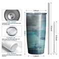 thumbnail image 6 of 20oz Insulated Tumbler, Travel Coffee Tumbler with Lid, Cup Holder Friendly Travel Coffee Mug, Stainless Steel Thermos, 20 Oz Tumbler, Reusable Insulated Coffee Mug with Lid ( Teal Green ), 6 of 7