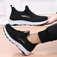 thumbnail image 5 of Domzle Men Wide Width Lightweight Breathable Running Shoes Workout Non Slip Work Arch Support Comfortable Shoe Black, 5 of 5