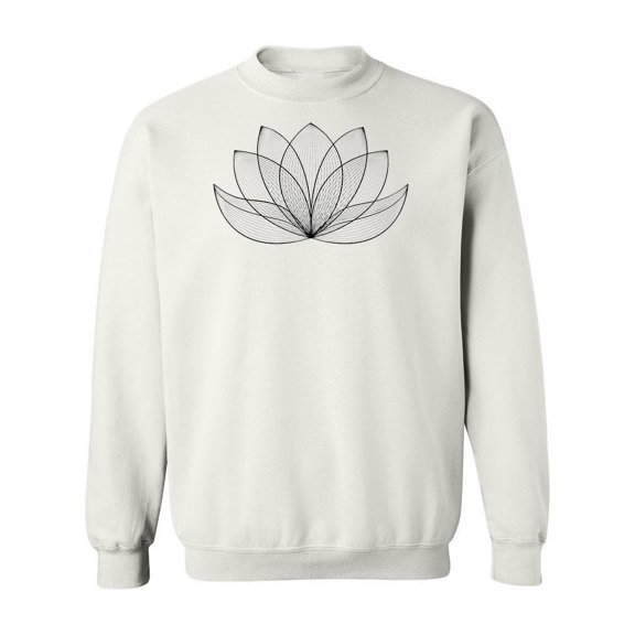 Abstract Lotus Flower Design Sweatshirt Women -Image by Shutterstock, Female 5X-Large