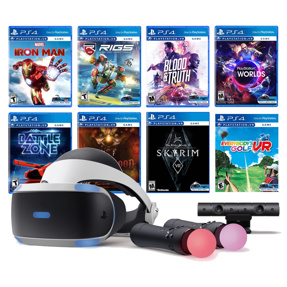 Playstation Vr 11 In 1 Deluxe 8 Games Bundle Vr Headset Camera Move Motion Controllers Iron Man Skyrim Vr Worlds Battlezone Rigs Until Dawn Blood Truth Everybody S Golf Walmart Com Walmart Com - roblox vr cardboard free roblox zone