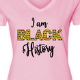 thumbnail image 4 of Inktastic I Am Black History Women's V-Neck T-Shirt, 4 of 5
