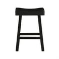 thumbnail image 2 of Casy 30 Inch Bar Height Stool- Saddle Seat- Black Rubberwood- Set of 2, 2 of 6