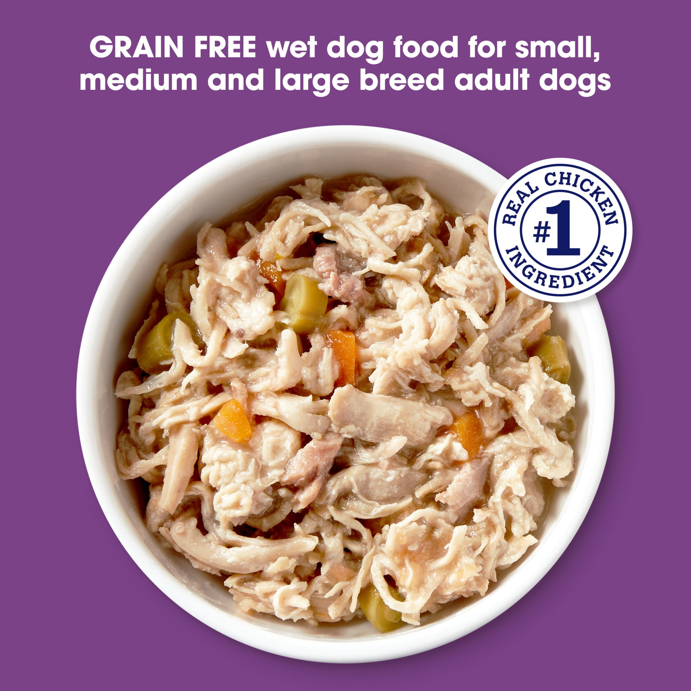 (6 pack) Nature's Recipe Grain Free Chicken & Lamb in Savory Broth Wet Dog Food, 2.75 oz Cup