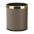 thumbnail image 2 of Garbage Can Portable Lightweight Trash Can for Bathroom Study Room Farmhouse Brown, 2 of 8