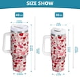 thumbnail image 3 of DIXRUYEE Steel Water Bottles Tumbler Creative Heart Confetti Pattern 40oz/30oz, 3 of 9