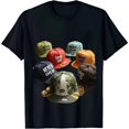 thumbnail image 2 of Men's Cotton Short Sleeve T-Shirt with Colorful Motivational Hat and Coin Graphic - " NEVER GIVE UP " Design Casual Wear, 2 of 6