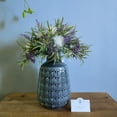 thumbnail image 6 of Hosley Modern Grey Ceramic Vases (Set of 2) – 7.25-Inch Decorative Table Centerpieces for Fresh or Faux Florals, 6 of 7