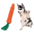 thumbnail image 3 of Flmtop Pet Dog Puppy Carrot Shape Cotton Rope Molar Tooth Cleaning Chew Training Toy, 3 of 9