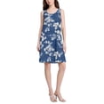 thumbnail image 2 of FORMRS Summer Dress for Women Loose U Neck Sleeveless Midi Beach Sundresses with Pockets, Floral Ocean Waves, 2 of 8