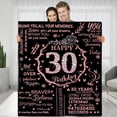 thumbnail image 1 of LHSHID 30th Birthday Blanket Gifts for Women 30 Year Old Gifts for Wife Mom Girlfriend Daughter Sister Personalized Flannel Fleece Soft Throw Blanket 50"x60", 1 of 6