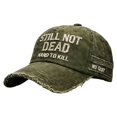 thumbnail image 1 of ddioayh Novelty Retro Funny Not Dead Yet Vintage Baseball Cap Adjustable Unisex Hat Humorous Sarcastic Design For Men And Women, 1 of 5