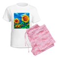 thumbnail image 6 of CafePress - Sunflowers Painting Pajamas - Women's Short Sleeve Print T-Shirt and Pants Light Cotton Pajama Set, 6 of 7