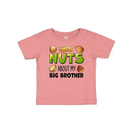 

Inktastic Nuts About My Big Brother Peanut Almond Pistachio Gift Baby Boy or Baby Girl T-Shirt