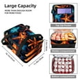 thumbnail image 3 of Starfish Double Layered Insulated Lunch Bag with Two Compartments and Large Capacity - 7.1x11.4x16.1 Inches Hand-Carry Refrigerated Meal Bag, 3 of 6