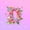 Pink Purple D, variant on Manfei Floral Butterfly Letter F Queen Comforter Set, Sparkle Print Pink Bedding Comforter Set for Girls Women, Pink Reversible, 3pcs