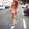 thumbnail image 2 of toraway Autumn Mens Suits 2 Piece Loose Fit Men's Drop Print Two Piece Suit L, 2 of 4