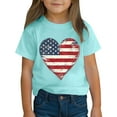 thumbnail image 3 of Favoffer Unisex Kids' 4th of July Graphic Tee & Toddler American Flag Short-Sleeve Top - Casual, Festive, Photoshoot, Gifting 3-10Y, 3 of 9