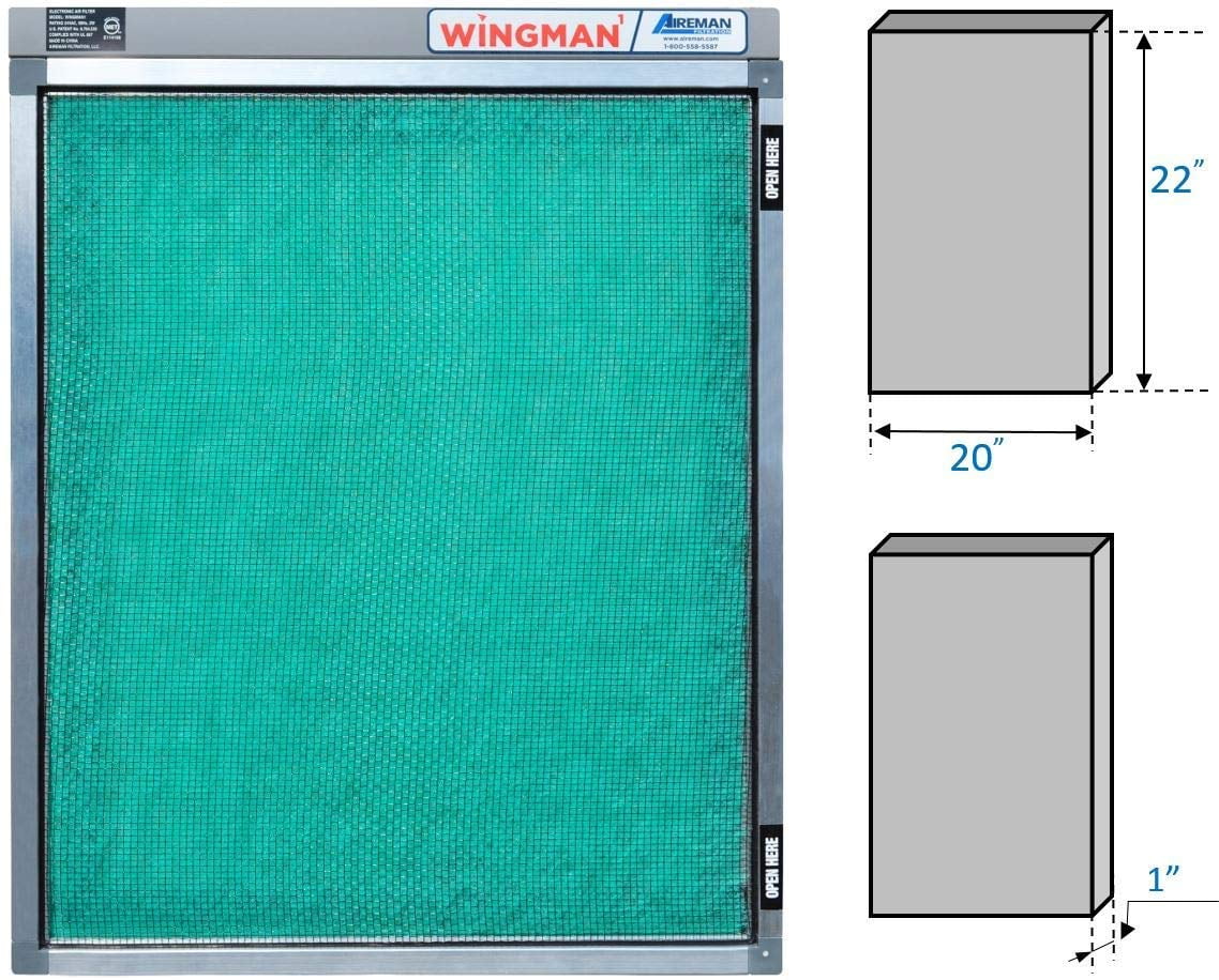 20x22x1 Electronic Air Filter - Homeowner Installed- Simply Replace Your Current AC Furnace Air Filter and PLUG IT IN!