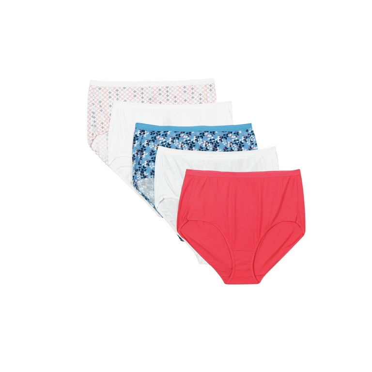 Just My Size Women's 5 Pack Cotton Brief Panty (Assortments May Vary) :  : Clothing, Shoes & Accessories