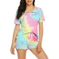 thumbnail image 7 of Avidlove Pajama Sets for Women 2 Piece Tie Dye Loungewear Set Cotton Tops & Shorts Ladies Pj Sets Sleepwear Matching Lounge Sets, 7 of 7