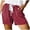 shorts 125#Watermelon Red, variant on WAYUTE Shorts for Women Solid Color Drawstring Waist Sports Workout Thin Cozy Shorts with Pockets Casual Versatile Summer Dailywear