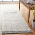 thumbnail image 2 of SAFAVIEH Natura Marina Striped Wool Runner Rug, Ivory/Grey, 2'3" x 8', 2 of 8
