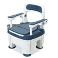thumbnail image 3 of Bedside Commode, Adult Portable Toilet, Toilet Chair Seat with Handles, Height Adjustable Mobile Portable Toilet, Adult Potty Chair Load 882lb for Seniors Disabilities Elderly & Others -Blue, 3 of 9