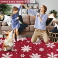 thumbnail image 5 of Garvee 2'x8' Christmas Area Rug Snowflake Printed Carpet, Washable Rug Non-Slip Soft Hallway Rugs Low Pile Foldable Xmas Decorative Floor Mats for Living Room Bedroom, 5 of 8