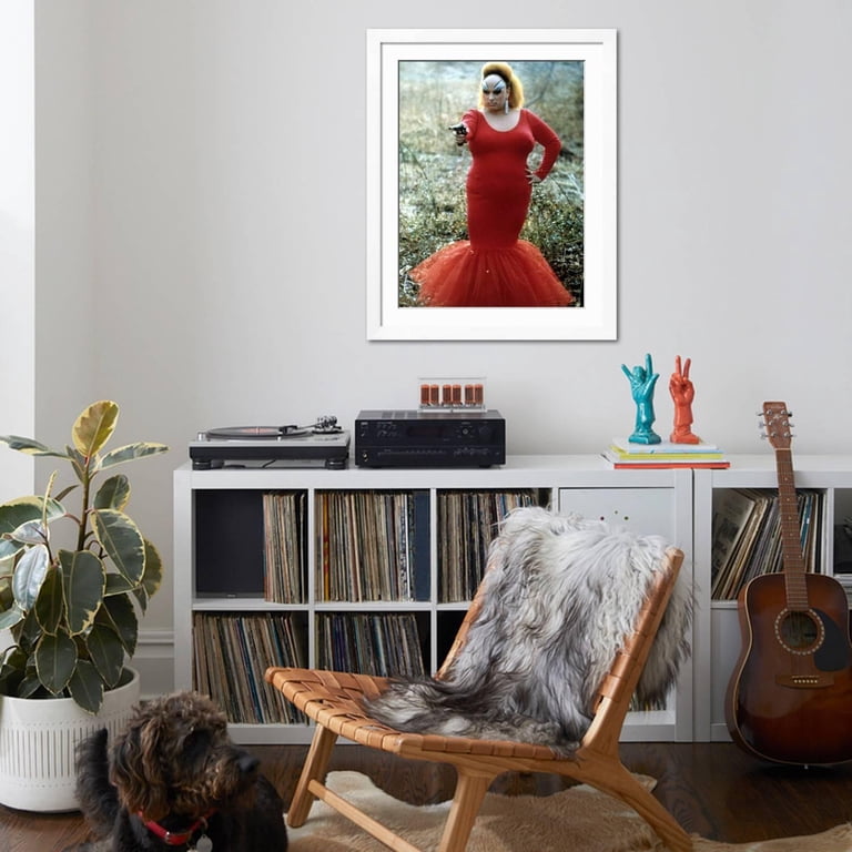 Art.com Pink Flamingos, Divine, 1972 Photo, White Frame Wall Art