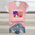 thumbnail image 2 of Camiseta de Manga Corta con Cuello en V Impresa Por el Día de la Independencia para el Uso Casual Y de Fiesta, Camiseta Patriótica, 2 of 3