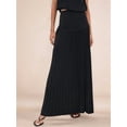 thumbnail image 6 of Women'S Solid Color Pleated Midi Skirt Versatile Fashion Casual Long Skirt Elegant Black L, 6 of 10