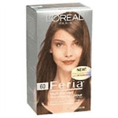 Loreal Feria Multi Faceted Shimmering Haircolor, 60 Crystal Brown, Light Brown - 1 Ea