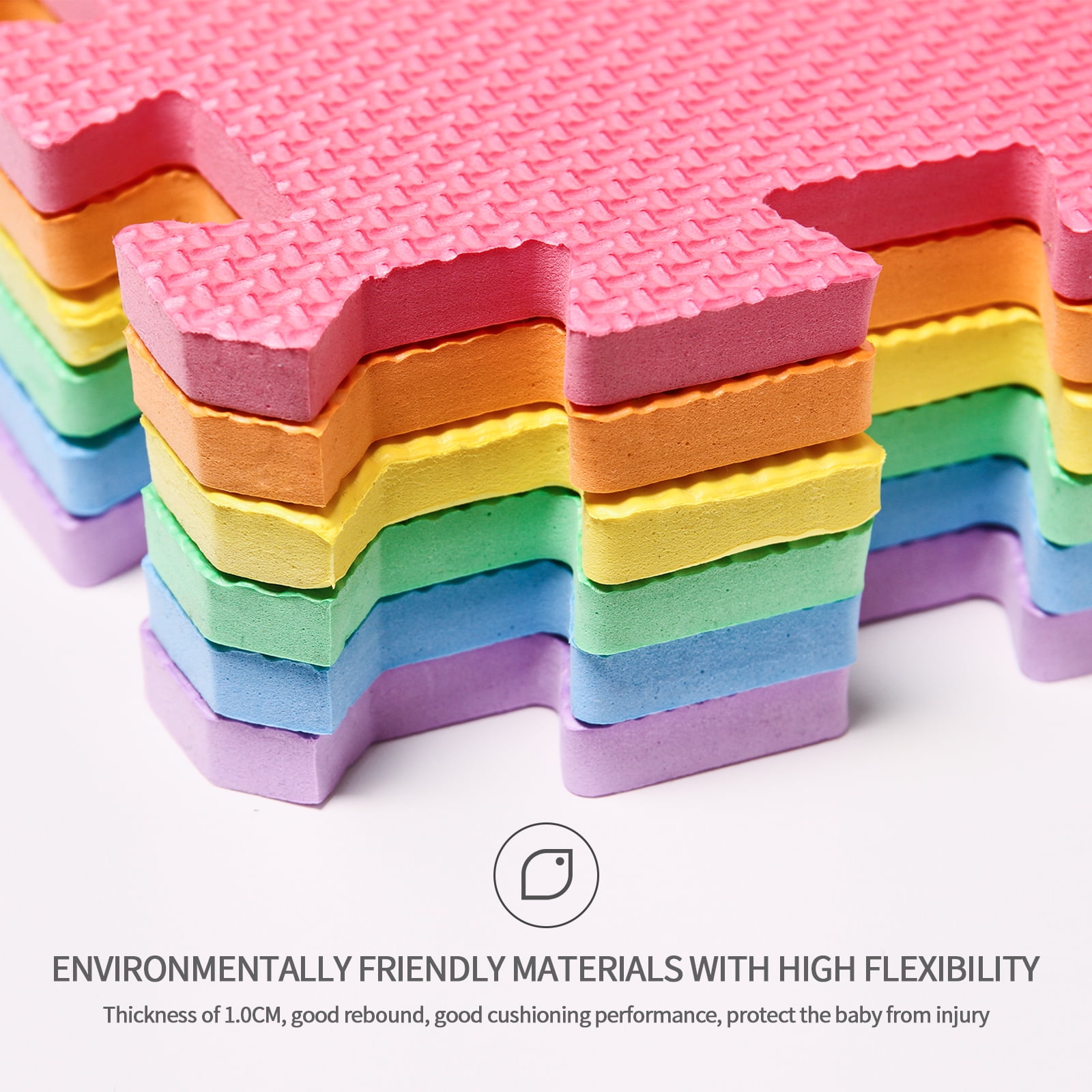 Benarita Baby Play Mat 18pcs(30x30x1cm) Foam Puzzle Play Mat Interlocking Foam Tile for Sports-EVA Non Toxic