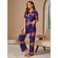 thumbnail image 5 of Halloween Pajama Womens Pajama Sets Long Sleeve Button Down Sleepwear 2 Piece Nightwear Soft Pjs Lounge Sets, 5 of 5