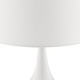 thumbnail image 3 of Benzara BM240905 Pot Bellied Shape Metal Table Lamp with 3 Way Switch, White, 3 of 5