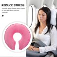 thumbnail image 2 of DINHEAROM U Shaped Neck Pillow 1Pack Rosy 11.8X11.8X3.1Inch Memory Foam for Spa Salon and Travel Use, 2 of 8