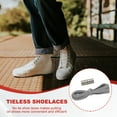 thumbnail image 6 of Uxcell No Tie Shoelaces Tieless Elastic Shoe Laces, with 2 Metal Locks Buckles Fit for Adults Sneakers Grey, 6 of 7