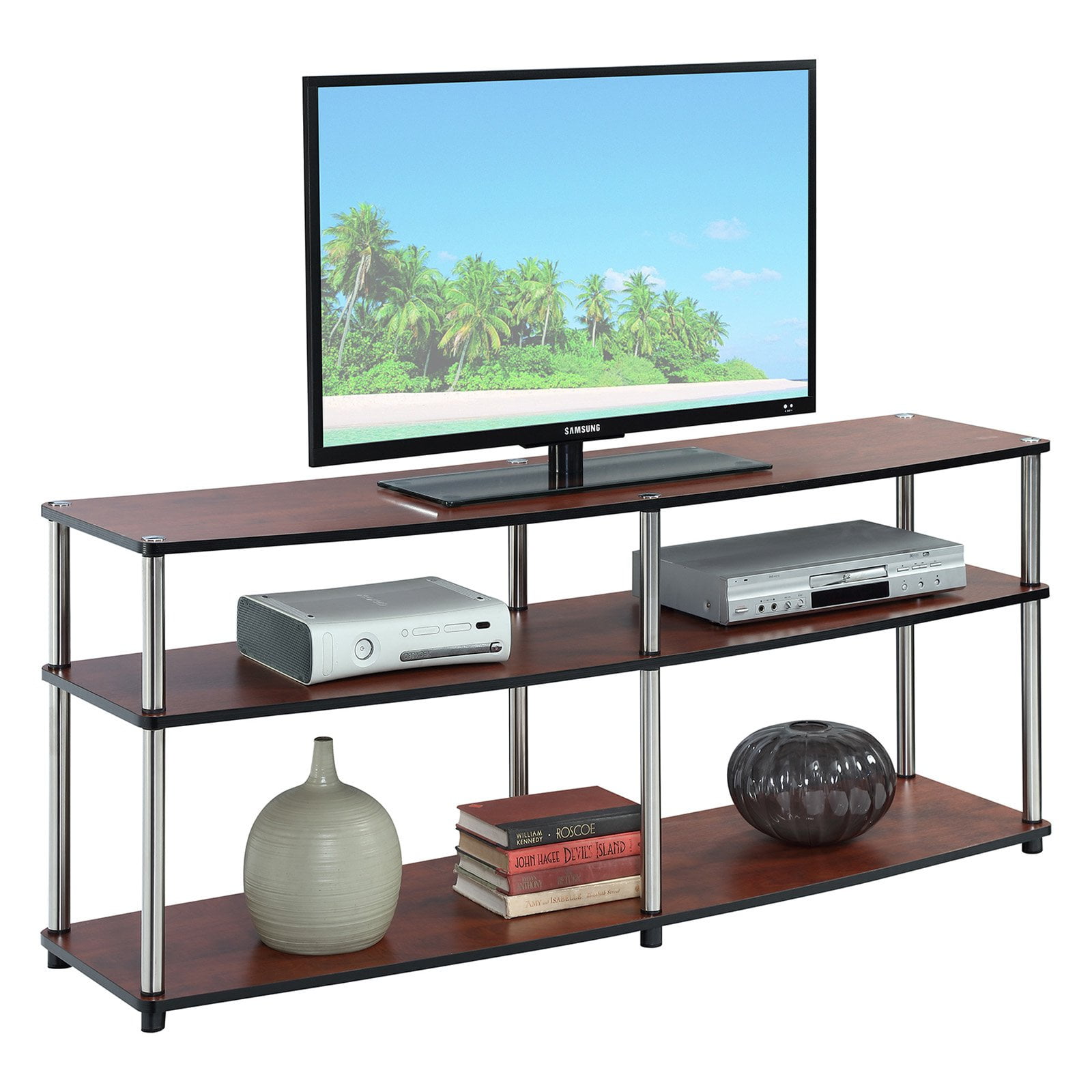 Convenience Concepts Designs2Go No Tools 3 Tier 60" TV Stand, Multiple Colors