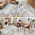 thumbnail image 6 of Marine Life Washable Area Rugs 3'x5', Ocean Seahorse Coral Starfish Seashell Coastal Wooden Low Pile Throw Living Room Rug Non-Slip Sturdy Edge Binding Carpet for Indoor Entryway Bedside Kitchen, 6 of 9