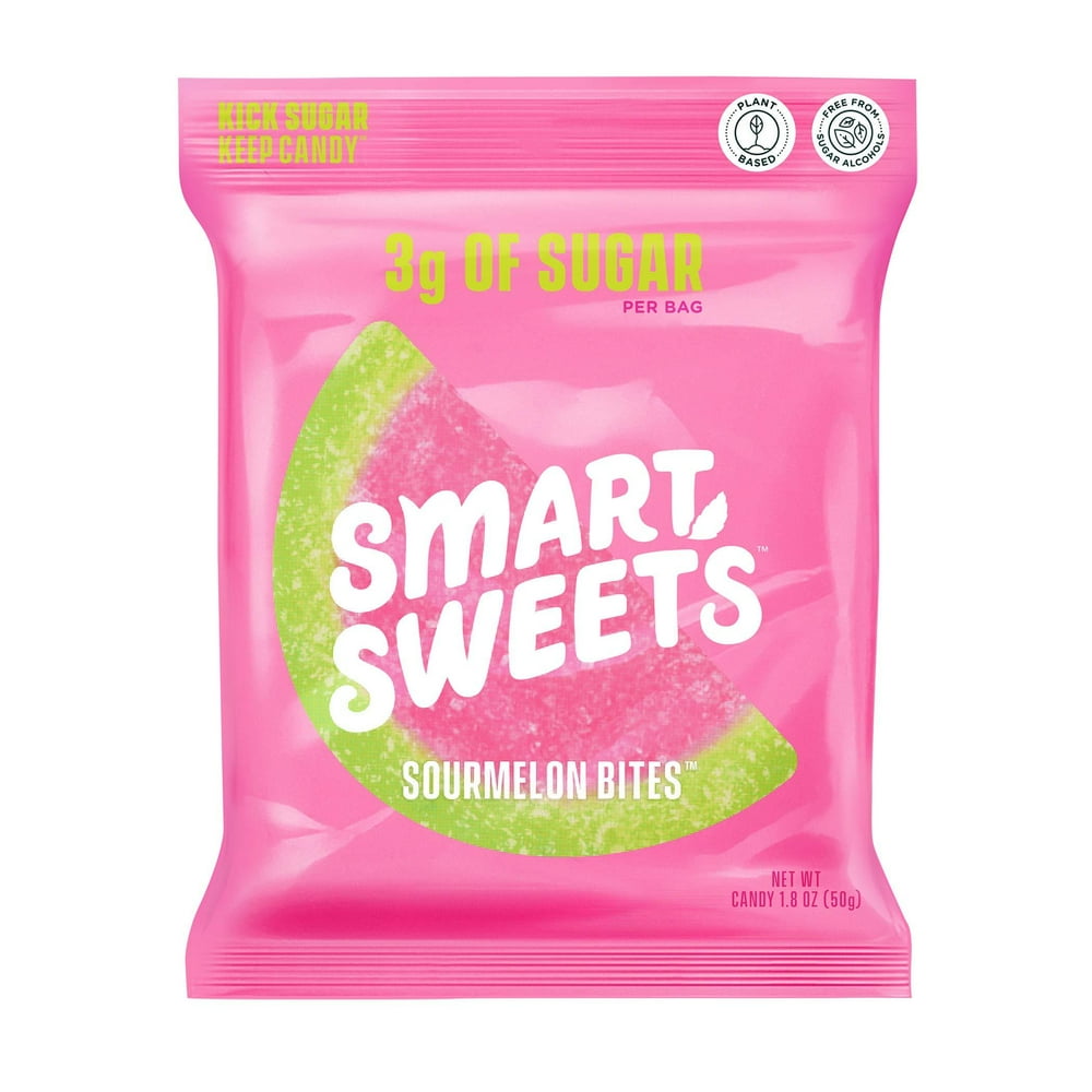 NEW SmartSweets Sourmelon Bites, Candy with Low Sugar (3g), Low Calorie