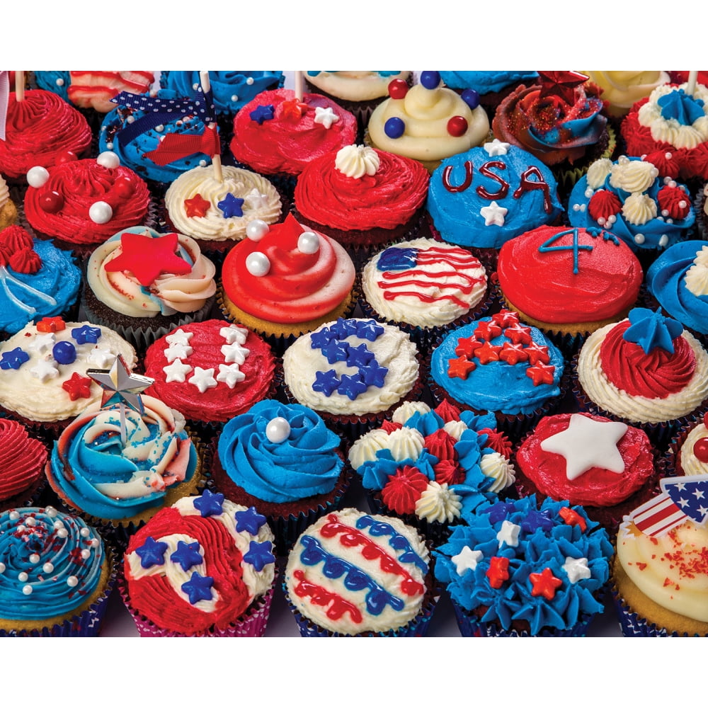 Vermont Christmas Company Patriotic Cupcakes - 1000 Piece Jigsaw Puzzle