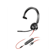 Poly Blackwire 3315 Microsoft TeamsCertified USB-A Headset TAA - Mono - Mini-phone (3.5mm), USB Type A - Wired - 32 Ohm - 20 Hz - 20 kHz - On-ear - Monaural - Ear-cup - 7.10 ft Cable - Omni-directi...