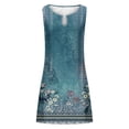 thumbnail image 4 of Robe Sans Manches à Col Rond Imprimée pour Femmes, 4 of 4