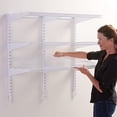 thumbnail image 4 of Rubbermaid 36" Pantry Organization Shelf System Direct Wall Mount 4 Shelves and Mounting Hardware Kit Included White Wire Shelving System for Home/Pantry/Closet, 4 of 5