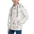 thumbnail image 2 of Lsque Elephants And Giraffes Patten Youth Hoodie Sweatshirt Pullover with Kangaroo Pocket Boys and Girls Hoodie Warm Hoodie for Kids-Medium, 2 of 6