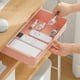 thumbnail image 2 of Organizador de maquillaje bajo la mesa, bandeja oculta en cajón de escritorio, almacenamiento autooculto Rosa, 2 of 9